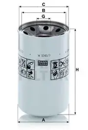 Filter, operating hydraulics fits: INTERNATIONAL HARV. Maxxum 5120 A/5150 A