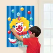 PIN THE NOSE ON THE CLOWN Birthday Party Game Kids Activity