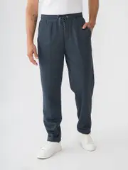 Mens Sherpa Fleece Trackpant Blue