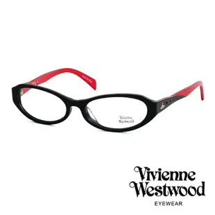 【Vivienne Westwood】英國薇薇安魏斯伍德復古晶鑽造型框光學眼鏡(火紅黑 VW193M02)