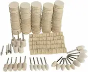 129Pcs Wool Polishing Wheel Set for Metal Surface Buffing Felt Grinding Pads for Automotive Jewelry and Polishing Tools