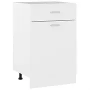 Drawer Bottom Cabinet White 50x46x81.5 cm Chipboard