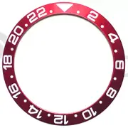 38mm Red Numberal GMT Aluminium Alloy Watch Bezel Insert for RLX
