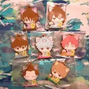Gintama Maneki Makuri Neko Rubber Keychain Keyholder - Gintoki Kamui Hijikata