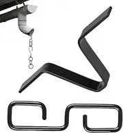 V-Shaped Rain Chain Hook ? Copper Hook Gutter Clip | Lightweight Rain Chain Adapter with Easy Installation, 15.7cm V-Hook for Downspout, Gutter Clip for Water Management, Iron Material