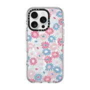 iPhone 16 Pro Clear Case MagSafe Compatible Pastel Daisy