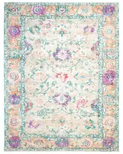 Solo Rugs Ithica Contemporary Floral Hand-Loomed Wool-Blend Area Rug
