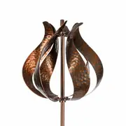 Garden Metal 190cm Wind Spinner Tulip Outdoor Ornament Yard Patio Decor Bronze