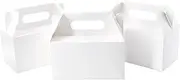 LOKQING 7x3.85x3.85 Inches Party Favor Boxes White Treat Boxes Gable Boxes Paper Gift Boxes for Baby Showers Birthday Party Wedding(25 Pack)