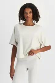 [Bonds] Bonds Women's Sleep Brushed Jersey Tee in Oaty Marle Size: XS XS Oaty Marle