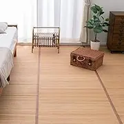 Hagiwara Bamboo Rug, Brown, Edoma, 10.7 x 103.3 inches (261 x 261 cm), Hazuki, Foldable, Plain, Simple, Bamboo, Cool, Summer