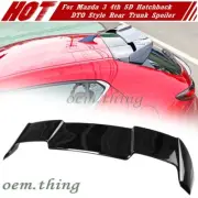 Painted Black Fit FOR Mazda 3 4th BP Hatchback DTO Style Trunk Boot Spoiler 2022