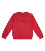 [Balmain Kids] Balmain Kids Logo cotton jersey sweatshirt Y 10 pink