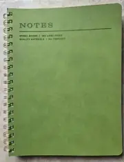 Fringe Studio Notebook Journal ~STANDARD NOTES MATCHA ~ Spiral 192 lined pages
