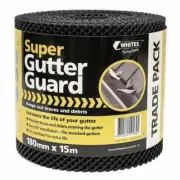 Whites 180mm x 15m Plastic Super Trade Pack Gutter Guard