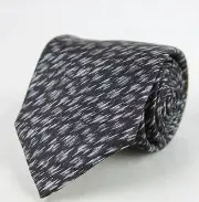 New Authentic Bottega Veneta Black and White Dry Brush Pattern Tie 325511 1061