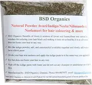 BSD Organics Natural Powder Avuri/Indigo/Neela/Nilimandu chettu/Neelamari for hair colouring & more-500gm