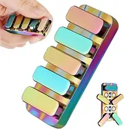 Fidget Toys for Adults, Metal Fidget Slider EDC Magnetic Haptic Fidget Clicker with 3 Noise Levels, Loud-Quieter-Quiet Adults Fidget Toy, Office Class Desk Magnetic Toys, Relief Stress and Anxiety