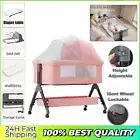 Portable Newborn Bassinet Travel Crib 3 in 1 Baby Bedside Sleeper Foldable Crib