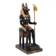 Sitting Hand painted Egyptian mini Anubis statue 3.5"H souvenir/collectible