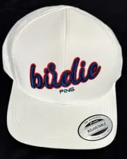 Adult Ping Birdie Tour SnapBack Golf Hat NWT Authentic White Cap Free Shipping