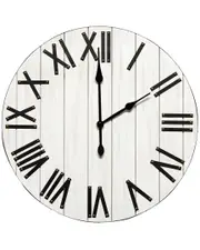 Lalia Home Handsome 21" Rustic Farmhouse Wood Wall Clock