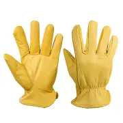 Men Work Gloves Goat Leather Security Protection Cutting Working Repairman Racing Glove