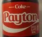 Share A Coke With Payton 2025 Personalized Limited Edition Coca-Cola Coke Bottle