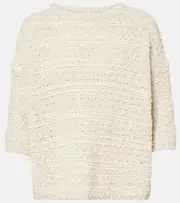 [Max Mara] Max Mara Arda cotton-blend sweater UK 6 white