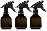 Nechtik Empty Smoke colored Plastic Spray Bottles - Pack Of 3-8 Oz, Leak Proof Refillable Sprayer, For Multi Purpose Use Adjustable Trigger Mist to Stream And Off Modes.