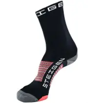 Steigen Black Unisex 3/4 Length Running Socks