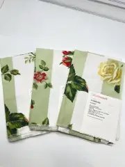 3 pieces- Scalamandre fabrics- 24" by 18" ea EUGENIE - HAND PRINTED SILK GREEN