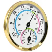 Extra Large Outdoor Thermometer Mini Dial Hygrometer Golden