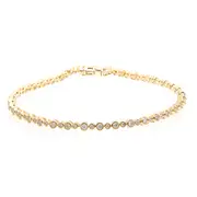 Bevilles Alternating Tennis Bracelet with 1.00ct of Laboratory Grown Diamonds in 9kt Yellow Gold