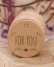 25 For You Swing Gift Tags Kraft 3cm Present Handmade Homemade Packaging Tag