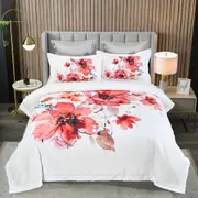 Lulani Floral Quilt/Duvet Cover Set (Queen/King/Super King Size)