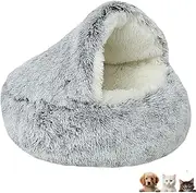 Cozy Cocoon Dog Bed, Cocoon Dog Bed, Cozy Cocoon Pet Bed,Cat Bed Round Fluffy Hooded Cat Bed Cave Puppy & Kitty with Non-collapsed Plush Cover Cat Bed Donut Cat Bed Multipurpose Dog Bed.