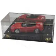 Deluxe Acrylic model car 1:18 display case with gold risers Mirror back finish