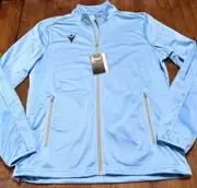 NEW NWT Macron Nemesis Full Zip Light Blue Sport Track Jacket Medium M