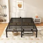 14 Inch King Size Bed Frame with Mattress Slide Stopper - Double Black Basic