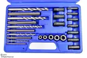 Screw Extractor Drill Guide 25pc Set Remove Broken Screw Bolts Fastners Easy Out