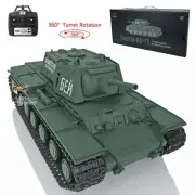 2.4G Henglong 1/16 Plastic Soviet KV-1 RTR RC Tank 3878 360° Turret 7.0