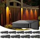 KIALUSH 10 Pack Solar Fence Lights - 3 Modes, 9 Colors Outdoor Solar Lights, ...