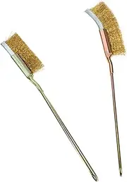CATIEBYE 2Pcs Copper Wire Grill Brush BBQ Grill Cleaning Supplies Remover Compact Portable Design for Outdoor Grill Maintenance