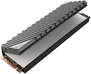 BOOC M.2 Heatsink Cooler, NVMe M.2 2280 SSD Double-Sided Heat Sinks with Silicone Thermal Pad for PC/PS5 System Build (Grey)