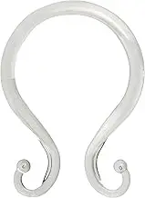 Kenney Double Shower Curtain Hooks (Set of 12), Clear