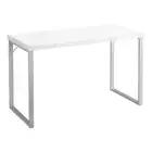 24 White and Silver Computer Desk