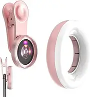 Phone Macro Lens, Selfie Lens for Phone, Definition Light Macro Len, Macro Fill Light LED Fill Lamp for Ultra Bright Photo and Video Lighting