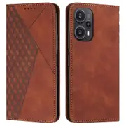 For Xiaomi Poco F5 5Gmi Note 12 Turbo Imprinted Rhombus Leather Case Phone Stand Wallet Cover