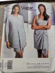 Vogue Pattern 1440 Donna Karan DRESS & Jacket Size 14/ 16/ 18 Sewing 1995 Uncut
